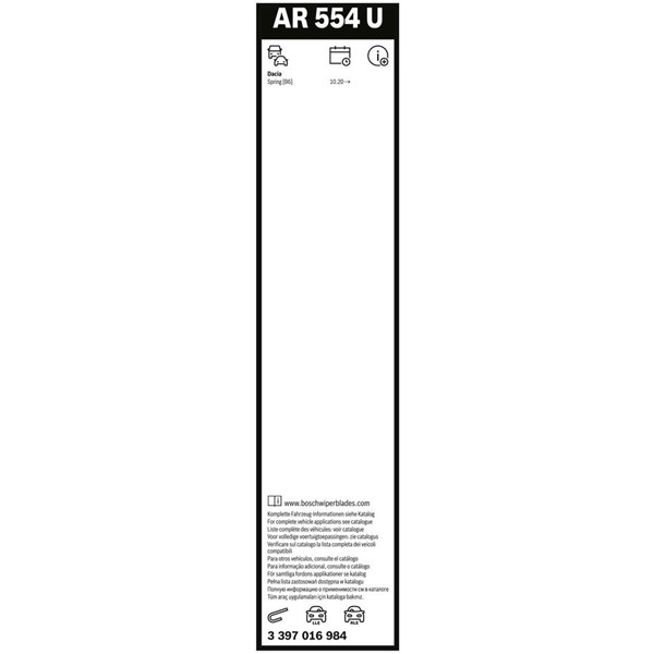 Torkarblad, Fram, Mitt Bosch 3 397 016 984 BOSCH Torkarblad, Fram, Mitt Bosch 3 397 016 984 BOSCH