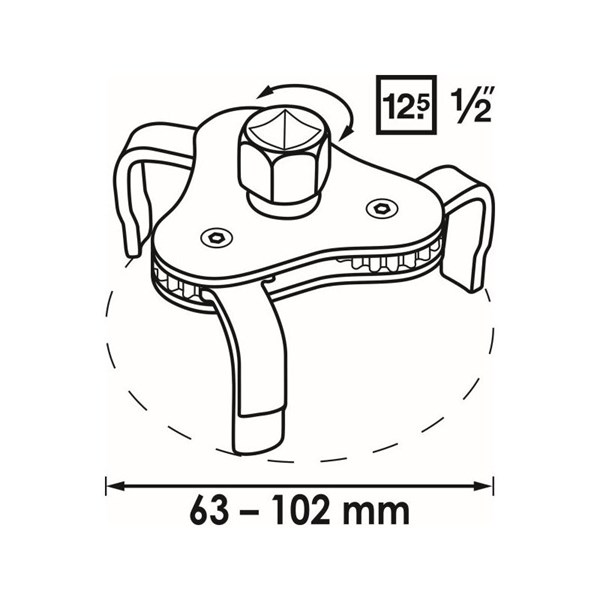 Vigor Oljefilterklämma V1281, Universal Vigor V1281 VIGOR Vigor Oljefilterklämma V1281, Universal Vigor V1281 VIGOR