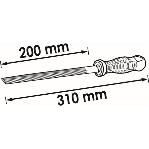Vigor Halvrund fil V1790, Universal VIGOR