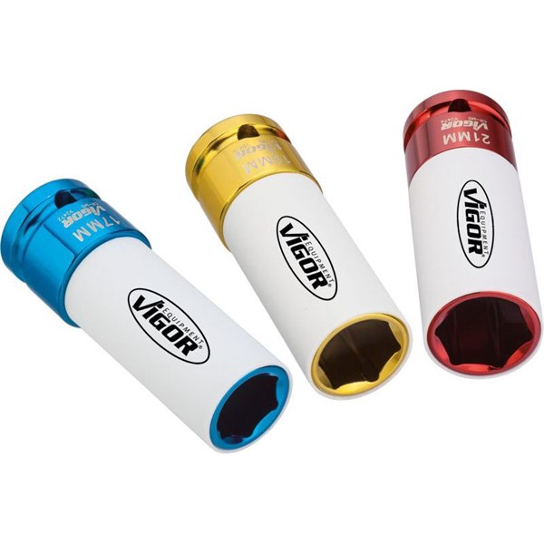 Vigor Krafthylsor, sats V2522, Universal VIGOR