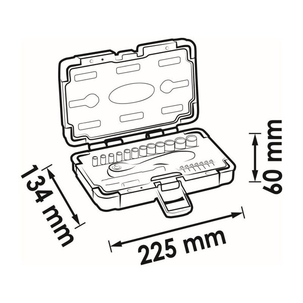 Vigor Hylsnyckelsats V3734N, Universal VIGOR