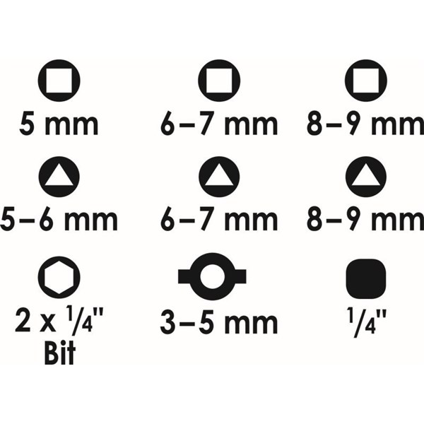 Vigor Kopplingsskåpnyckel 10-i-1 V4241, Universal VIGOR