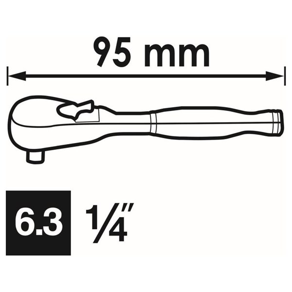 Vigor Fintandad omställbar spärrnyckel 95mm V4944-XS, Universal VIGOR Vigor Fintandad omställbar spärrnyckel 95mm V4944-XS, Universal VIGOR