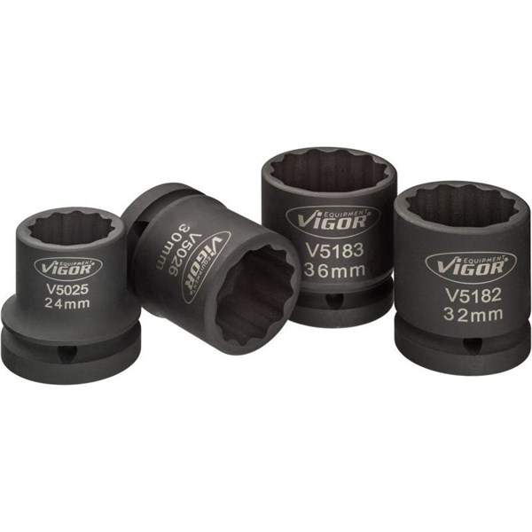 Vigor Krafthylsor, sats V5024, Universal VIGOR
