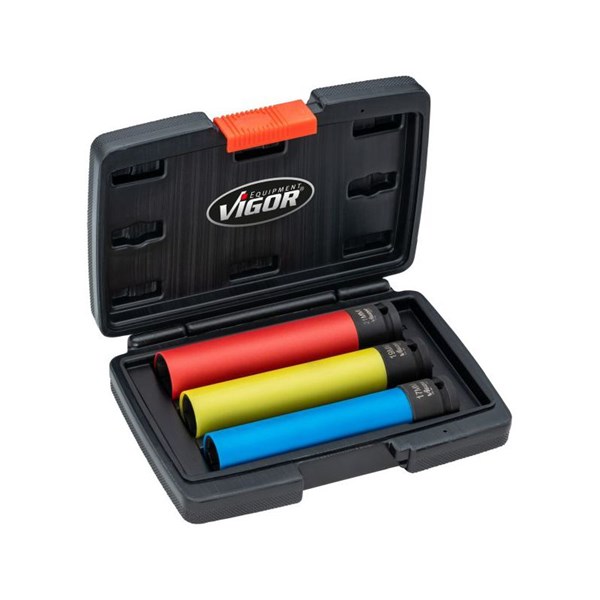Vigor Krafthylsor, sats V5933/3, Universal VIGOR
