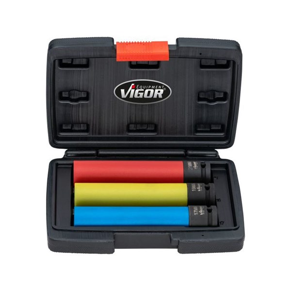 Vigor Krafthylsor, sats V5933/3, Universal VIGOR