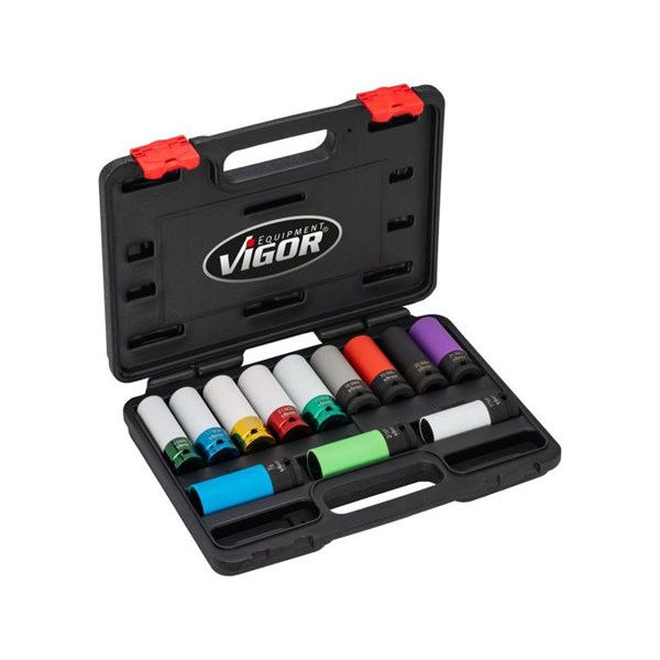 Vigor Krafthylsor, sats V6312/12, Universal Vigor V6312/12 VIGOR