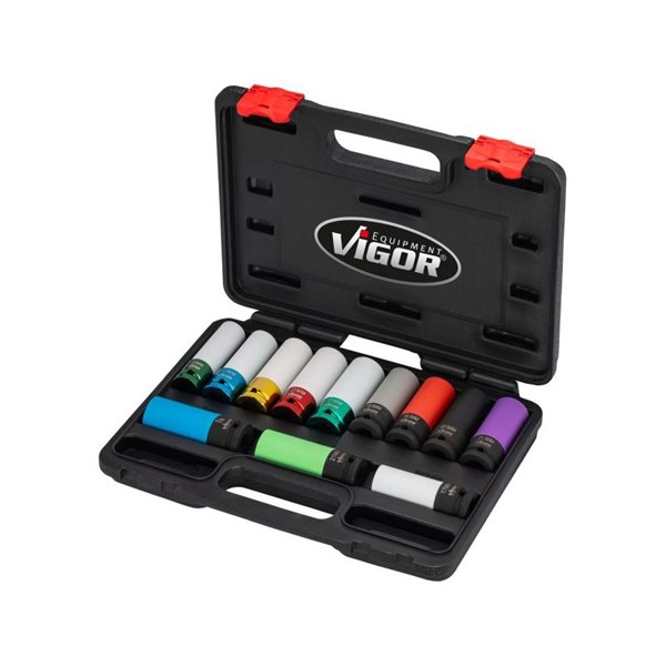 Vigor Krafthylsor, sats V6312/12, Universal VIGOR