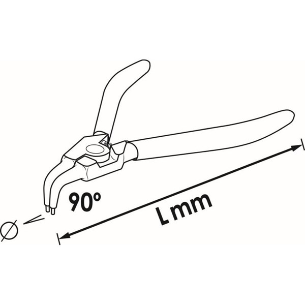 Vigor Låsringstång V6510B-40, Universal VIGOR