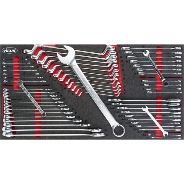 Vigor Blocknyckelsats 58 delar V6650, Universal VIGOR