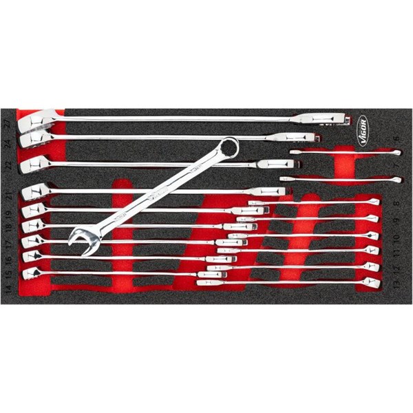 Vigor Blocknyckelsats 18 delar V6723N, Universal VIGOR