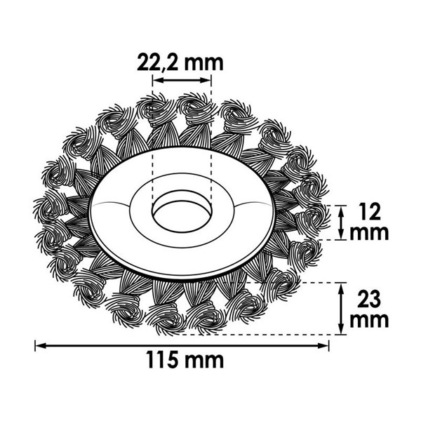 Vigor Cirkulärborste 115mm V6804, Universal Vigor V6804 VIGOR