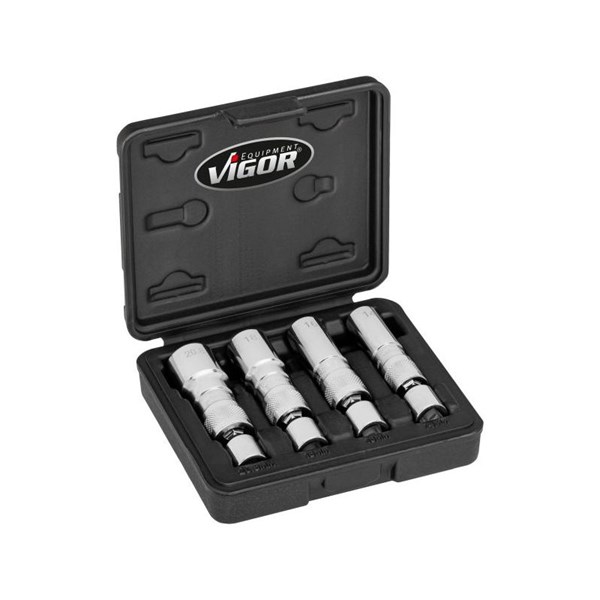 Vigor Hylsnyckelsats, tändstift V7002/4, Universal Vigor V7002/4 VIGOR