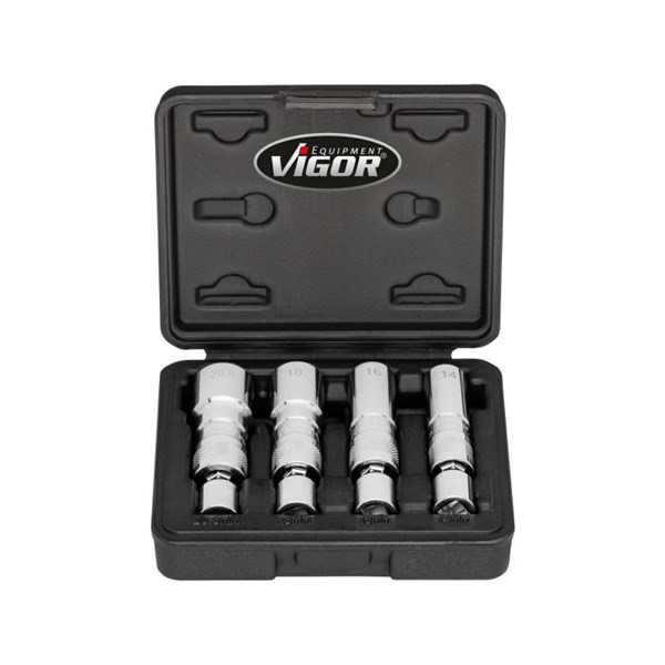 Vigor Hylsnyckelsats, tändstift V7002/4, Universal Vigor V7002/4 VIGOR Vigor Hylsnyckelsats, tändstift V7002/4, Universal Vigor V7002/4 VIGOR