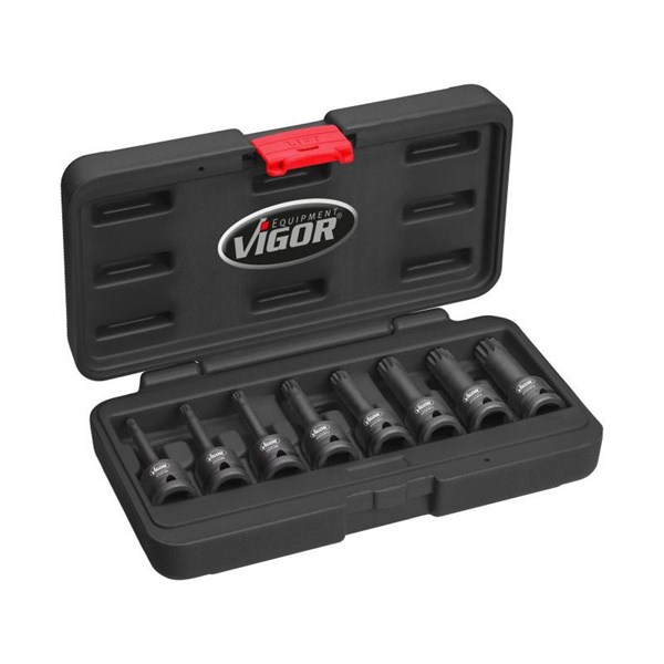 Vigor Krafthylsor, sats V7018, Universal VIGOR