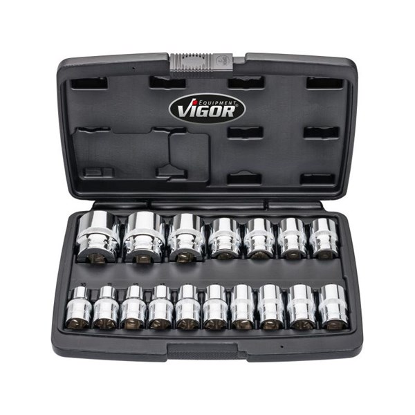 Vigor Hylsnyckelsats V7512/17, Universal Vigor V7512/17 VIGOR Vigor Hylsnyckelsats V7512/17, Universal Vigor V7512/17 VIGOR