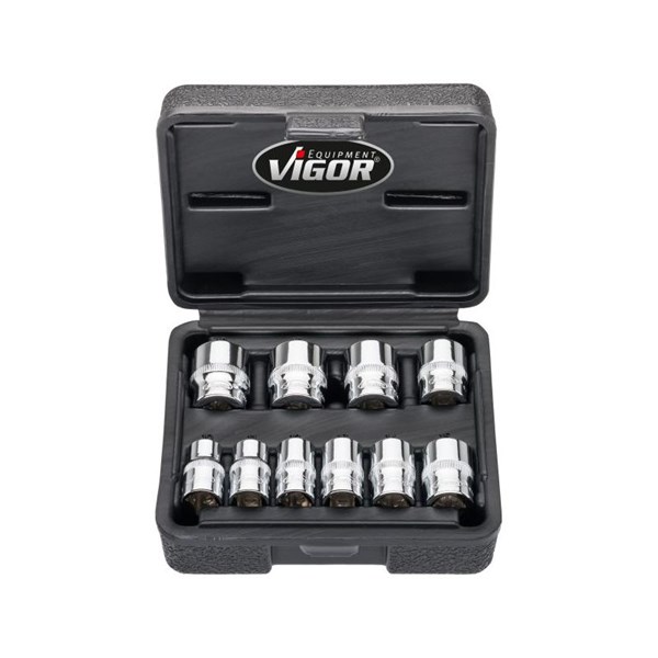 Vigor Hylsnyckelsats V7538/10, Universal Vigor V7538/10 VIGOR Vigor Hylsnyckelsats V7538/10, Universal Vigor V7538/10 VIGOR