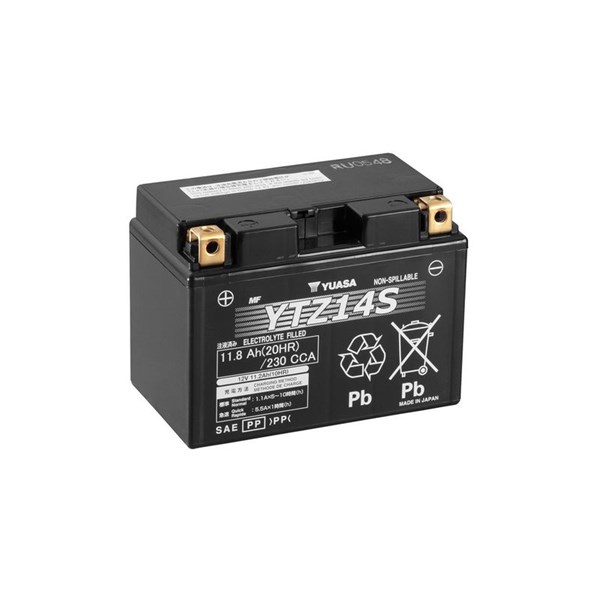 MC Batteri 12V Yuasa YTZ14S YUASA MC Batteri 12V Yuasa YTZ14S YUASA