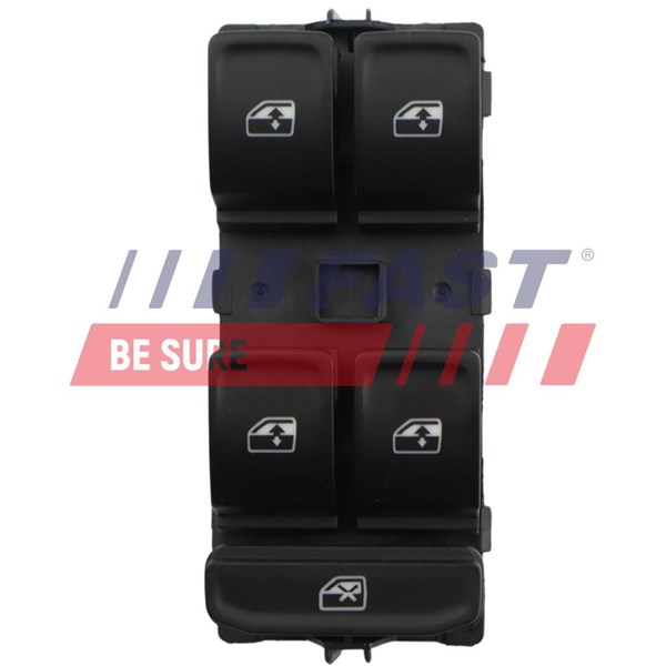 Brytare, fönsterhiss 12V, Vänster fram Fast FT00477 FAST