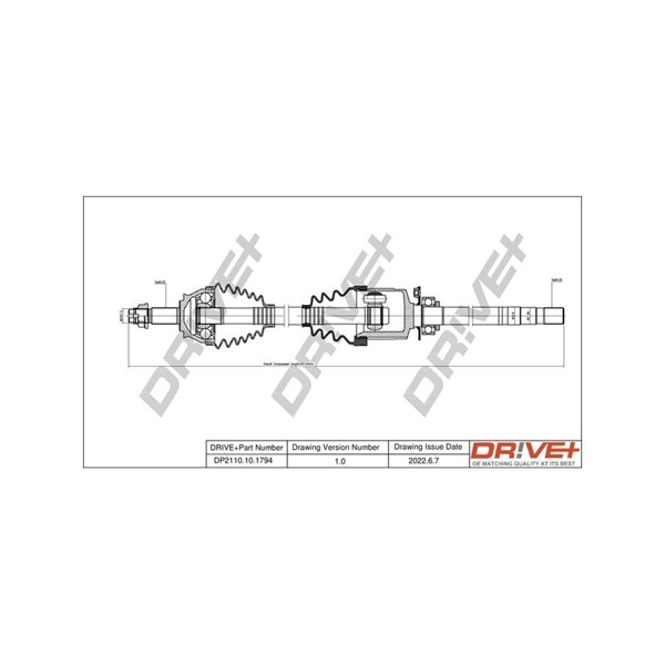 Drivaxel, framaxel höger Drivaxel, framaxel höger