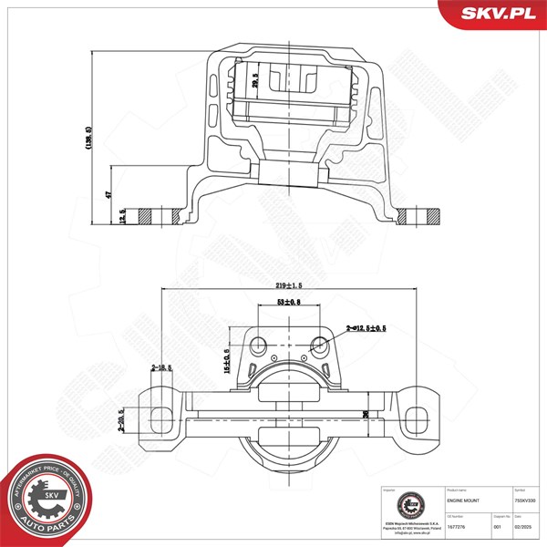 Motorkudde, Höger fram Esen skv 75SKV330 ESEN SKV