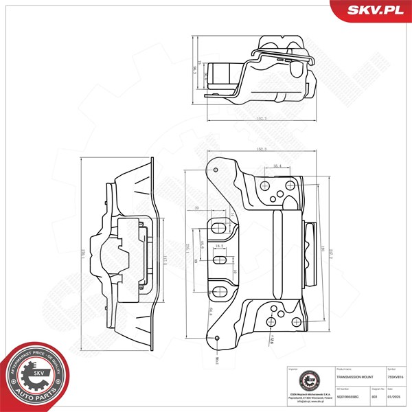 Bussning, automatväxellåda, Fram Esen skv 75SKV816 ESEN SKV