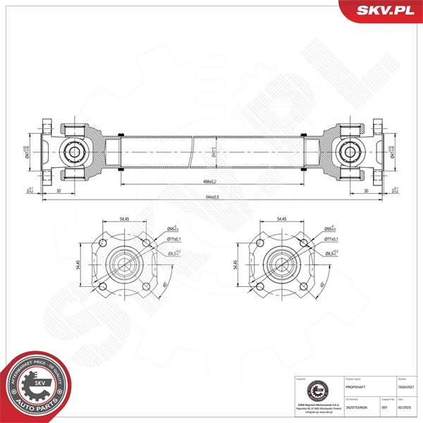 Drivaxel, Framaxel Esen skv 76SKV027 ESEN SKV