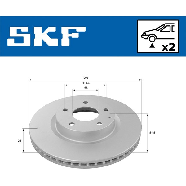 Bromsskiva Ventilerad, Framaxel Skf VKBD 80164 V2 SKF Bromsskiva Ventilerad, Framaxel Skf VKBD 80164 V2 SKF