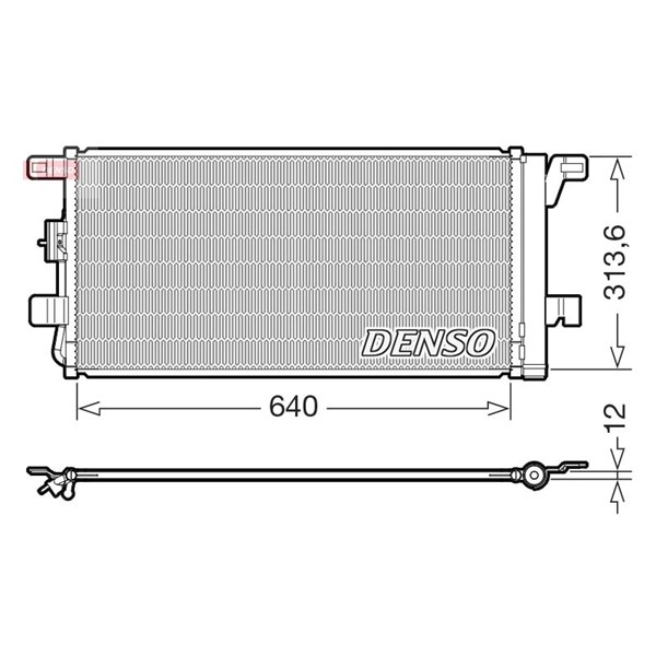 Kondensor, klimatanläggning Denso DCN02049 DENSO