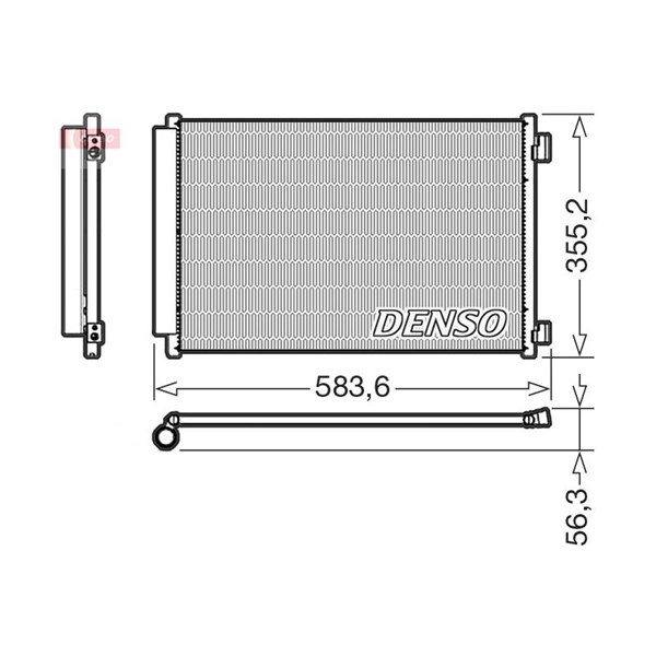 Kondensor, klimatanläggning Denso DCN09146 DENSO