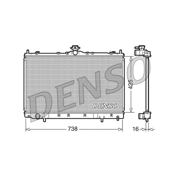 Kylare, motorkylning Denso DRM45012 DENSO
