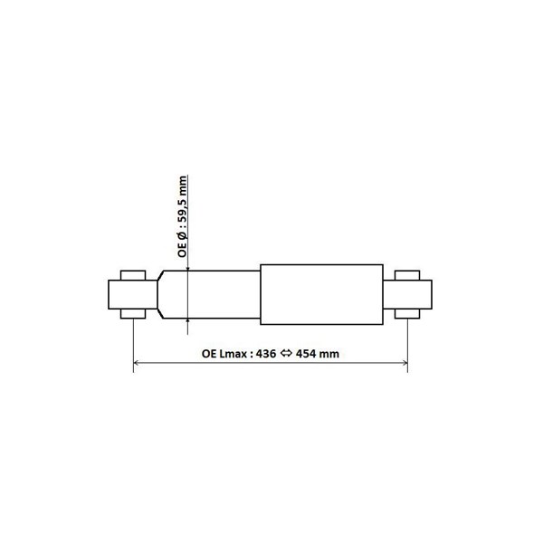 Stötdämpare Gastryck, Bakaxel Kyb 3450003 KYB