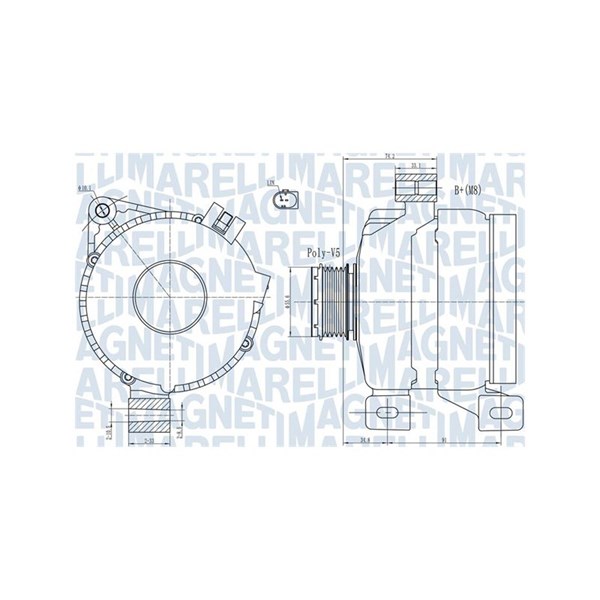Generator 14V 150A Magneti marelli 063731967010 MAGNETI MARELLI