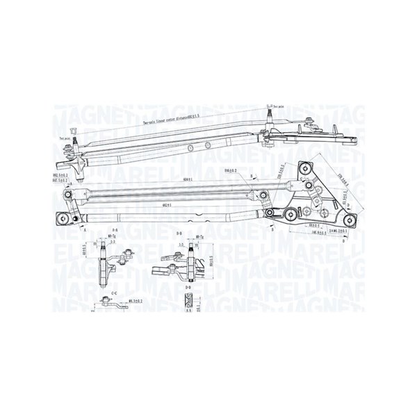 Torkartransmission 12V, Fram Magneti marelli 085570738010 MAGNETI MARELLI