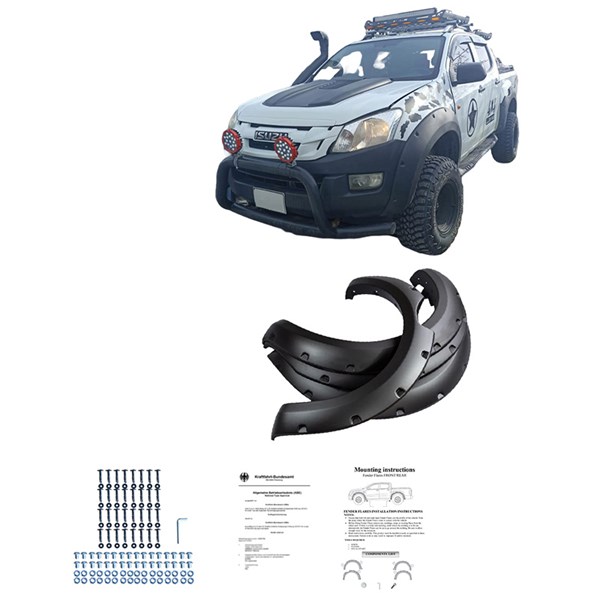 Stänkskärmsbreddare Set Isuzu D-Max II 2012-2019 Oneway OW FF0200 OneWay Stänkskärmsbreddare Set Isuzu D-Max II 2012-2019 Oneway OW FF0200 OneWay