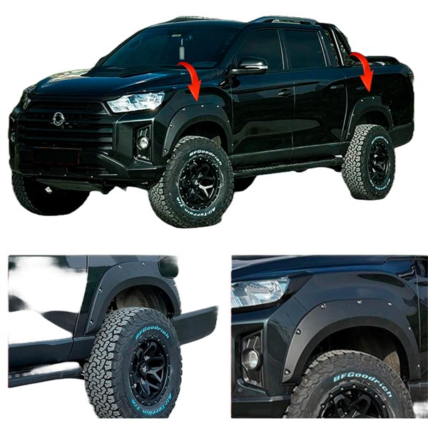 Stänkskärmsbreddare Set SsangYong Musso Grand 2018-2020 Oneway OW OneWay Stänkskärmsbreddare Set SsangYong Musso Grand 2018-2020 Oneway OW OneWay