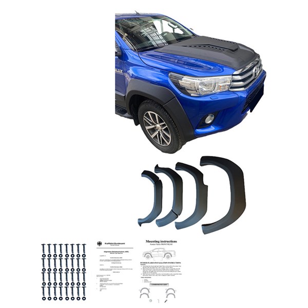 Stänkskärmsbreddare Set Toyota Hilux 2015-2020 Oneway OW FF02026 OneWay Stänkskärmsbreddare Set Toyota Hilux 2015-2020 Oneway OW FF02026 OneWay