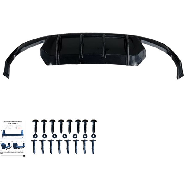 Bakre stötfångarkjol (Diffusor) Skoda Octa IV RS HB/Comb 20- Onew OneWay