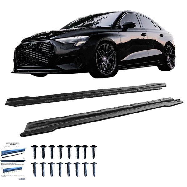 Sidokjolar Audi A3 (8Y) Sedan/SB 2020-2024 Oneway OW SS10057 OneWay