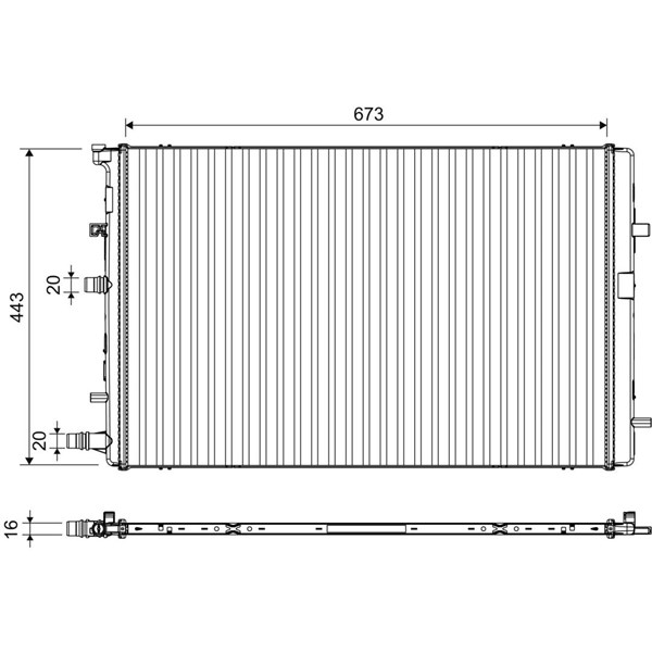 Kylare, motorkylning Valeo 701395 VALEO