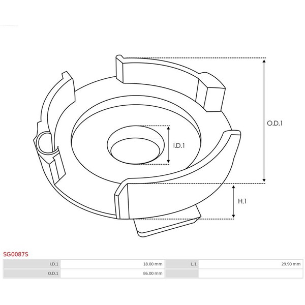 Reparationssats, Startmotor As-pl SG0087S AS-PL Reparationssats, Startmotor As-pl SG0087S AS-PL