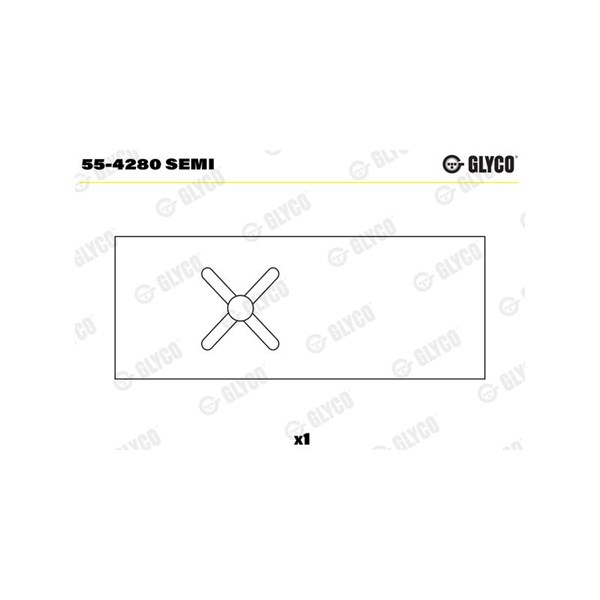 Övre bussning, vevstake Glyco 55-4280 SEMI GLYCO Övre bussning, vevstake Glyco 55-4280 SEMI GLYCO