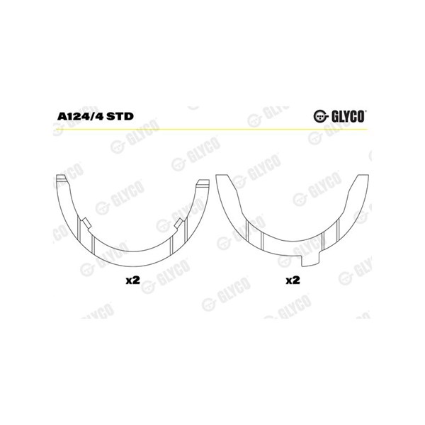 Distansskiva, vevaxel Glyco A124/4 STD GLYCO Distansskiva, vevaxel Glyco A124/4 STD GLYCO