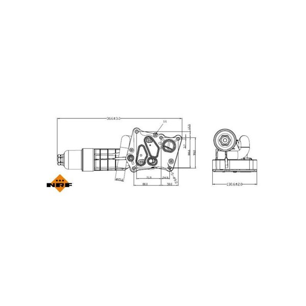 Hus, oljefilter Nrf 31874 NRF