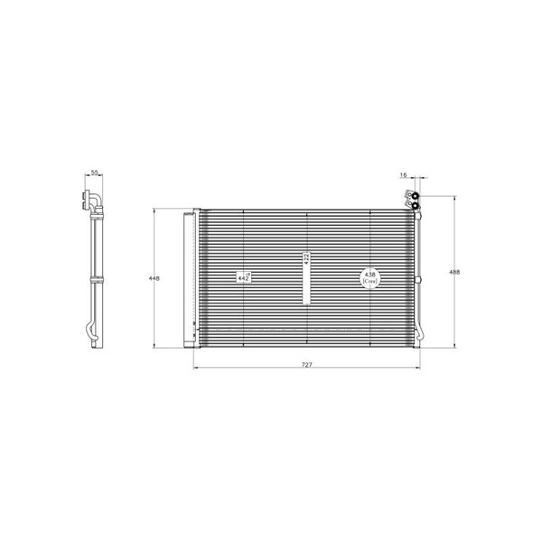 Kondensor, klimatanläggning Nrf 350608 NRF