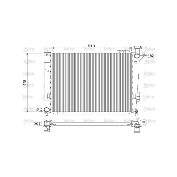 Kylare, motorkylning Valeo 733144 VALEO