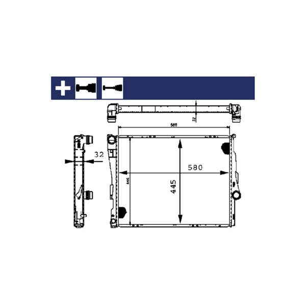 Kylare, motorkylning Mahle CR 455 000S MAHLE