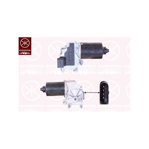 Torkarmotor 12V, Fram Klokkerholm 20243270 KLOKKERHOLM