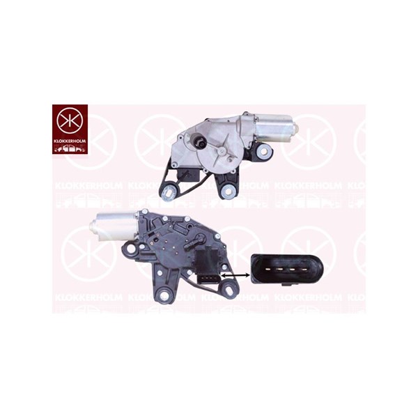 Torkarmotor 12V, Bak Klokkerholm 95717175 KLOKKERHOLM