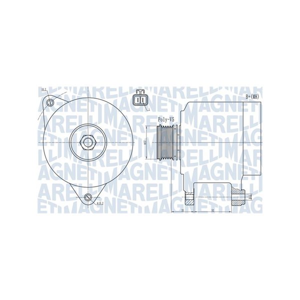 Generator 14V 120A Magneti marelli 063731906010 MAGNETI MARELLI